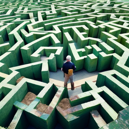 A person trying to Navigate a maze